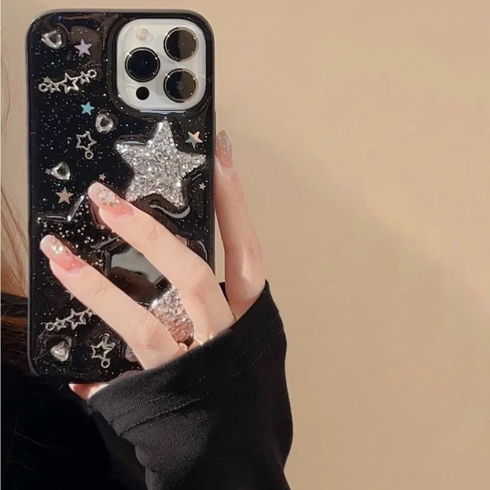 LOLAGIGI • 3D Hearts Twinkle Y2K iPhone 15 Pro Max Case